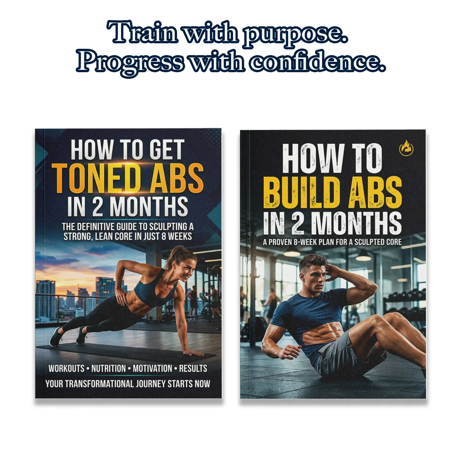 Nutrition Fitness Plan - 2-Book Abs Training Guide Set for