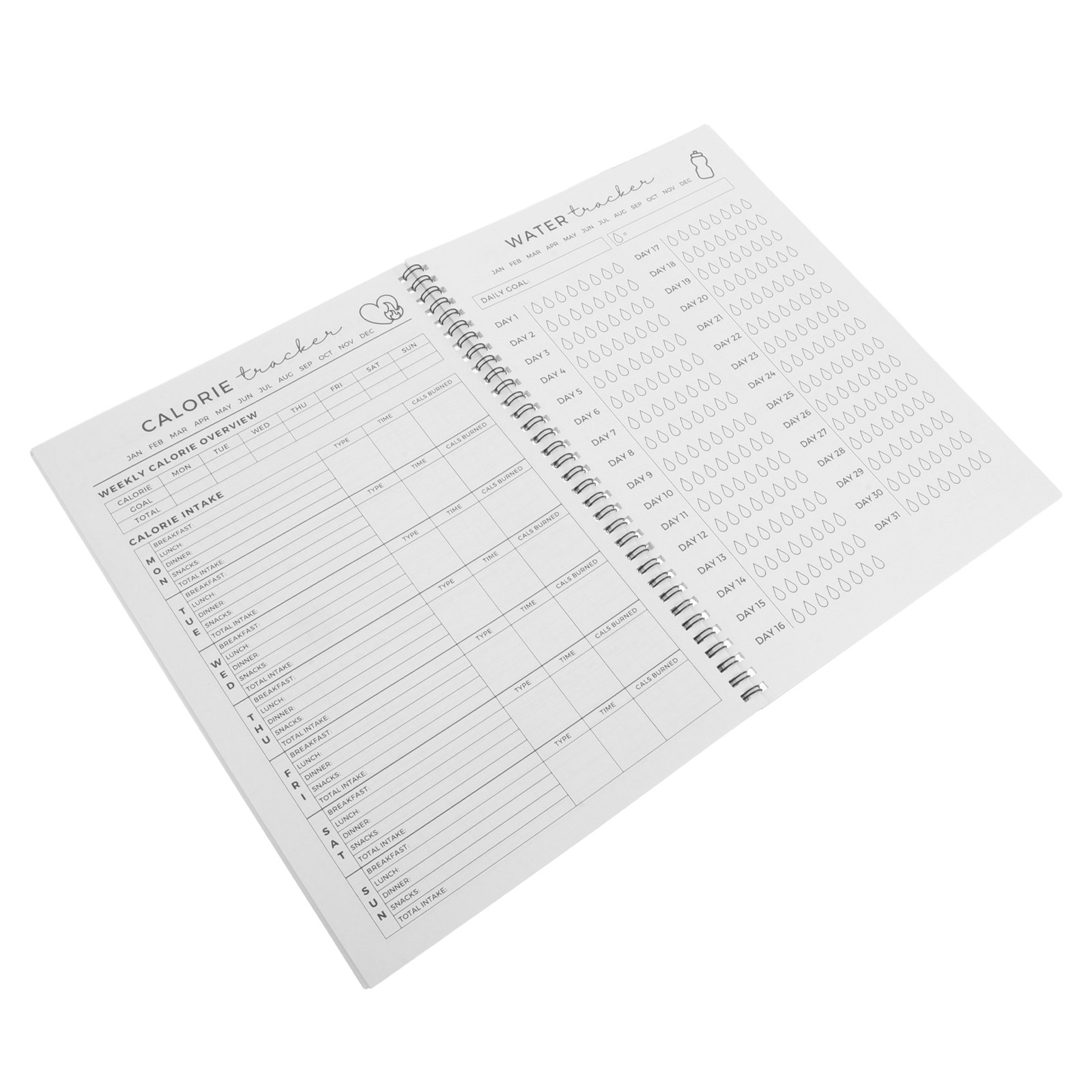 Fitness With Nutrition - Fitness Planner Fitness Workout Journal 11.7x8.5