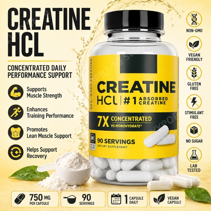 Creatine HCl 750mg 90 Capsules - Fitness With Nutrition review and price